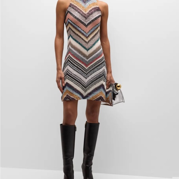 NWT Missoni Sequin Knit Mini Dress - Picture 3 of 7